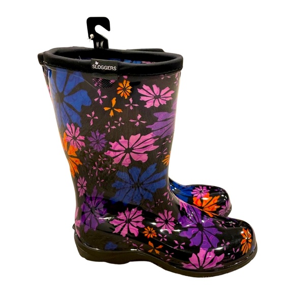 SLOGGER WOMEN'S RAIN & GARDEN BOOTS - FLOWER POWER, SIZE 6 - Picture 3 of 3